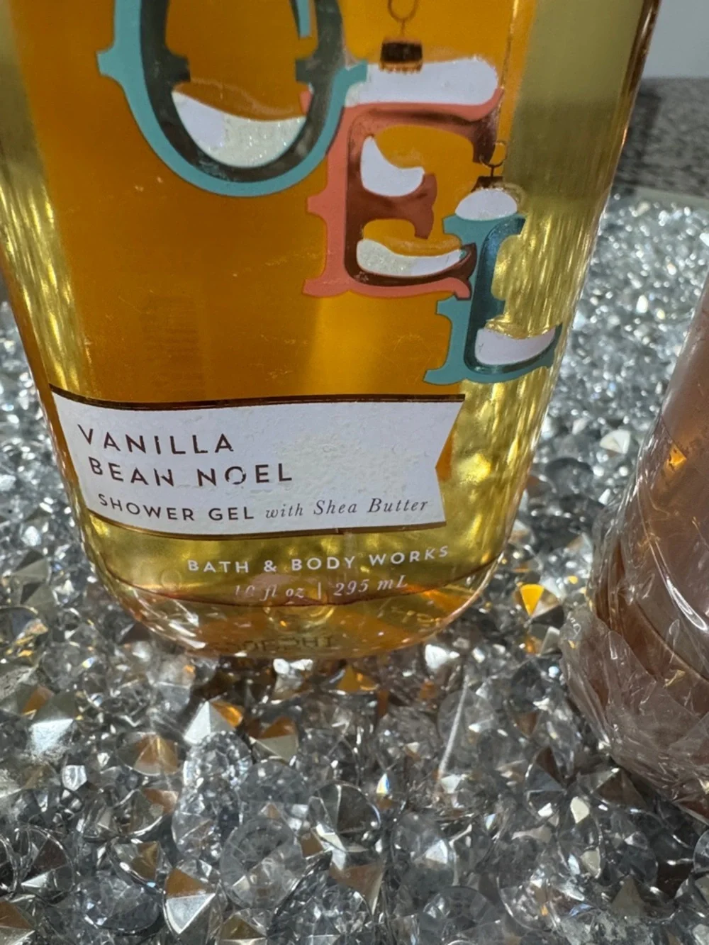 Bath & Body Works Vanilla Bean Noel Body Cream & Shower Gel - Pink, Amber